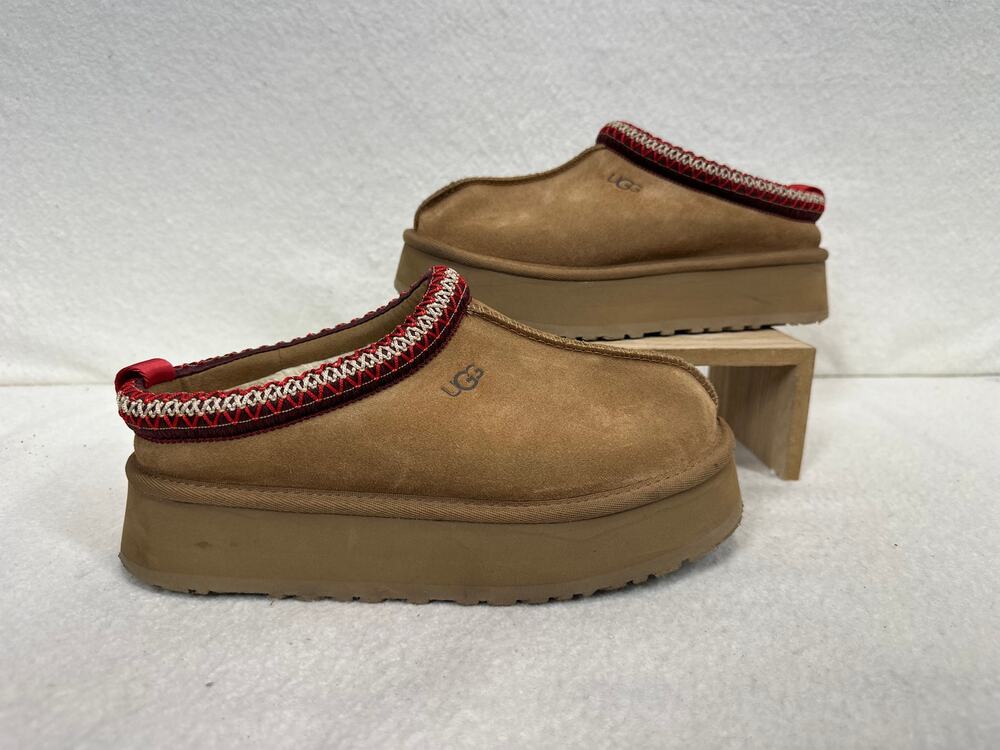 Ugg Women's Tazz II Genuine Shearling Lined Platform SZ 7 Chestnut